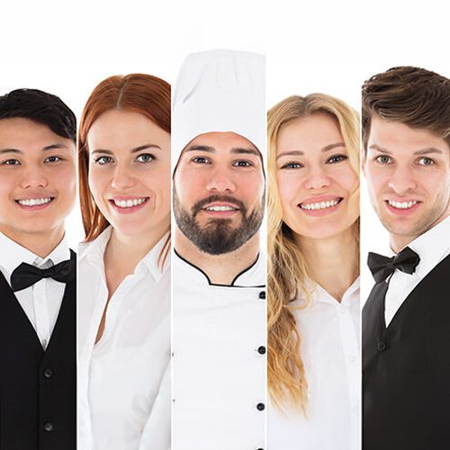 Personengruppe aus verschiedenen Gastro Branchen