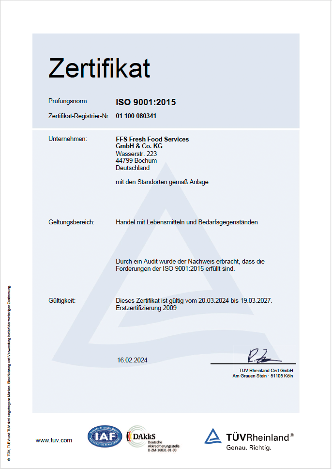 Zertifikat DIN ISO